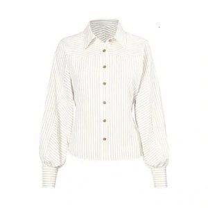 CAbi Tied-Up Shirt- taupe stripe, Style 4155